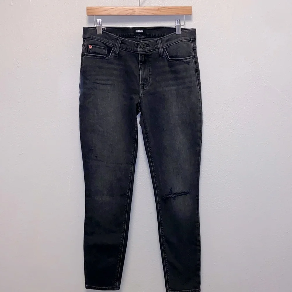 Hudson NWT Black Natalie Mid-rise Super Skinny Ankle Jeans 3113